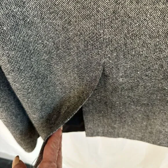 H&M black gray elbow patches contrast trim slim fitblazer sport jacket 44R